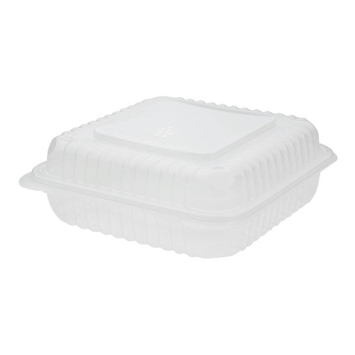 9 X 9" Clear Polypropylene Hinged Container 200/Case