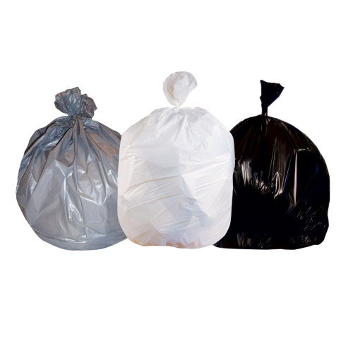High-density Waste Can Liners, 16 Gal, 6 Microns, 24" X 31", Natural, 50 Bags/roll, 20 Rolls/carton