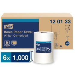 Advanced Centerfeed Hand Towel, 1-ply, 8.25 X 11.8, White, 1,000/roll, 6/carton