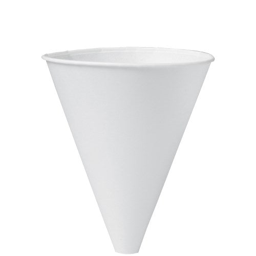 Bare Eco-forward Treated Paper Funnel Cups, 10 Oz, White, 250/bag, 4 Bags/carton