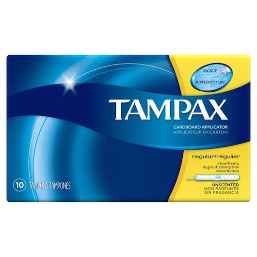 Tampax Regular-10 Count-12/Box-4/Case