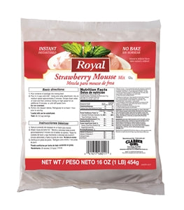 Royal Strawberry Mousse Mix-16 oz.-6/Case