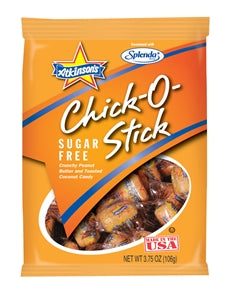Chick-O-Stick Candy Sugar Free Peg Bag-3.75 oz.-12/Case