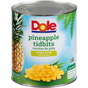 Dole Pineapple Tidbits In Light Syrup-106 oz.-6/Case