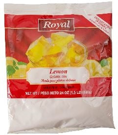 Royal Lemon Flavored Gelatin Mix-24 oz.-12/Case