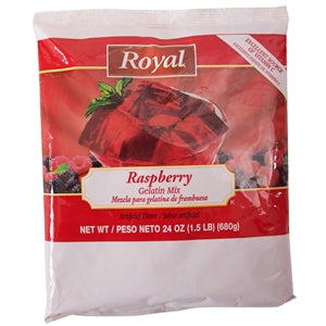 Royal Raspberry Flavored Gelatin Mix-24 oz.-12/Case