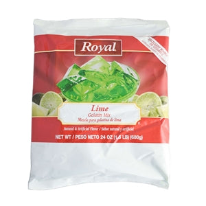 Royal Lime Flavored Gelatin Mix-24 oz.-12/Case