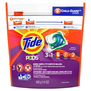Tide Spring Meadow Laundry Detergent Liquid Pods-14 oz.-6/Case