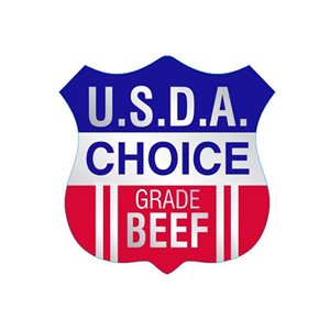 Label - USDA Choice Beef Red/Blue On Silver 1.3x1.3 In. 1M/Roll