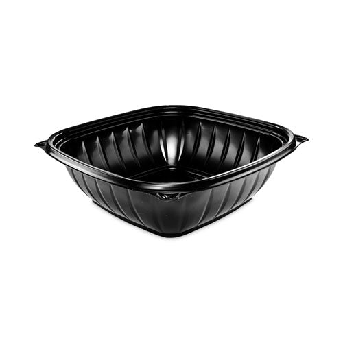 Presentabowls Pro Black Square Bowls, 48 Oz, 8.5 X 8.5 X 2.6, Plastic, 63/bag, 4 Bags/carton