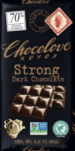 Chocolove Strong Dark Chocolate-3.2 oz.-12/Box-12/Case