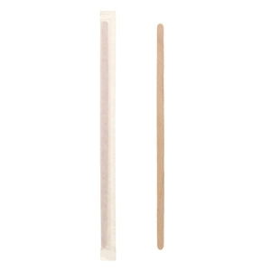 Royal 7.5 Inch Individually Wrapped Wood Coffee Stirrer-500 Each-10/Case