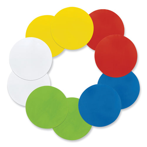 Pacon Self Stick Dry Erase Circles 10x10 Blue/green/red/white/yellow Surfaces 10/pack