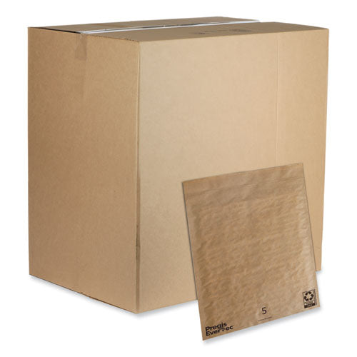 Pregis Evertec Curbside Recyclable Padded Mailer #5 Kraft Paper Self-adhesive Closure 12x15 Brown 100/Case