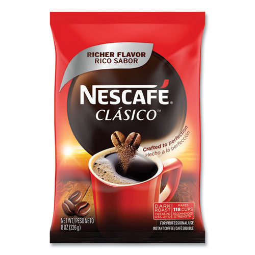 Nescafé Clasico Dark Roast Instant Coffee 8 Oz 12/Case