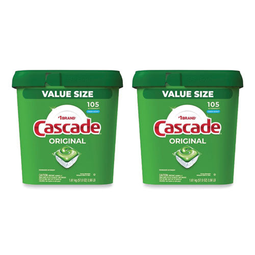 Cascade Actionpacs Fresh Scent 57 Oz Tub 105/tub 2 Tubs/Case