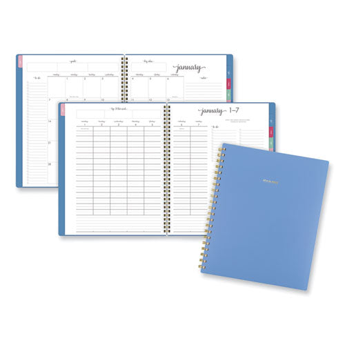 AT-A-GLANCE Harmony Weekly/monthly Poly Planner 11x9.38 Blue Cover 13-month (jan To Jan): 2024 To 2025