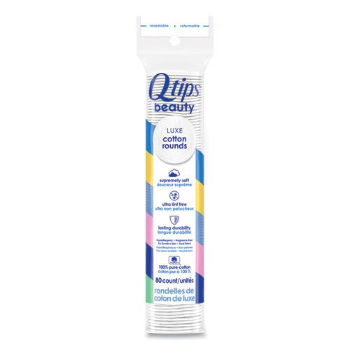 Q-tips Beauty Rounds 80 Count 12 Packs/Case