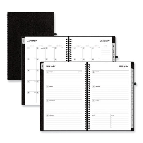 Blue Sky Aligned Weekly/monthly Planner 8x5 Black Cover 12-month (jan To Dec): 2024