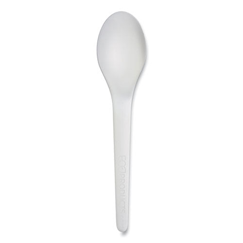 Eco-Products Plantware Compostable Cutlery Spoon 6" White 1000/Case