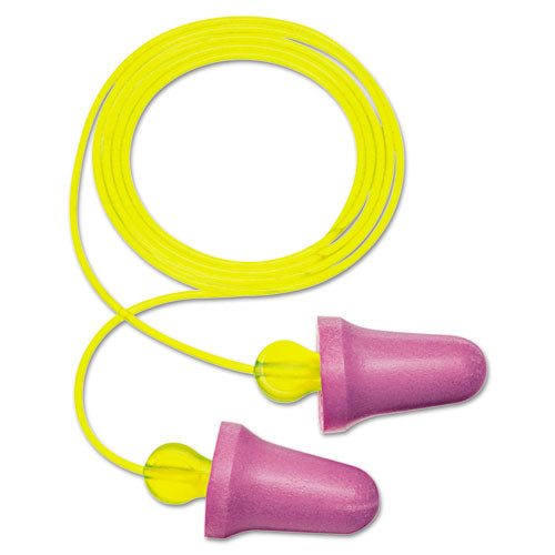 3M™ Peltor No-touch Single-use Earplugs Corded 29nrr Purple/yellow 100 Pairs
