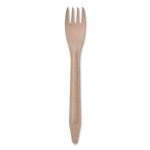 Eco-Products Wood Cutlery Fork Natural 500/Case