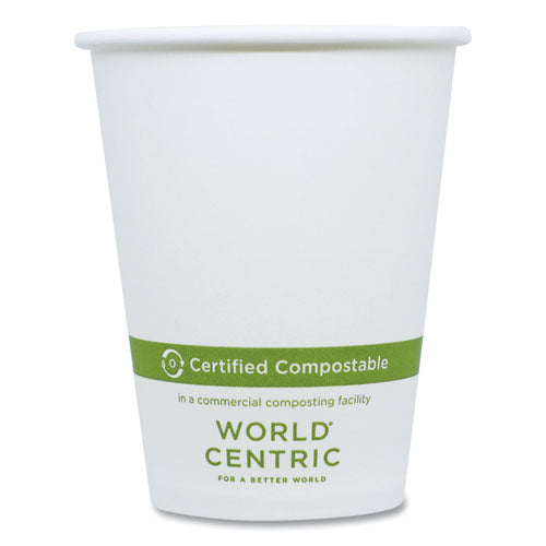 World Centric Paper Hot Cups 8 Oz White 1000/Case