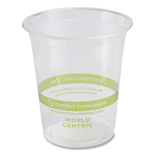 World Centric Pla Clear Cold Cups 7 Oz Clear 2000/Case