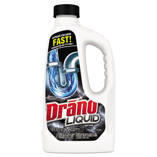Drano Liquid Drain Cleaner 32 Oz Safety Cap Bottle 12/Case
