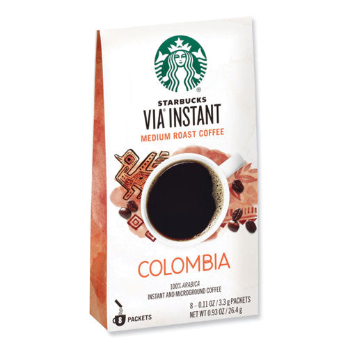 Starbucks Via Ready Brew Coffee Colombia 1.4 Oz Packet 8/pack 12 Packs/Case