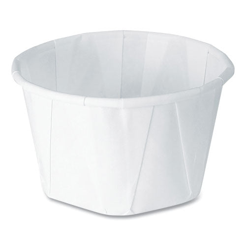 SOLO Paper Portion Cups 3.25 Oz White 250/bag 20 Bags/Case
