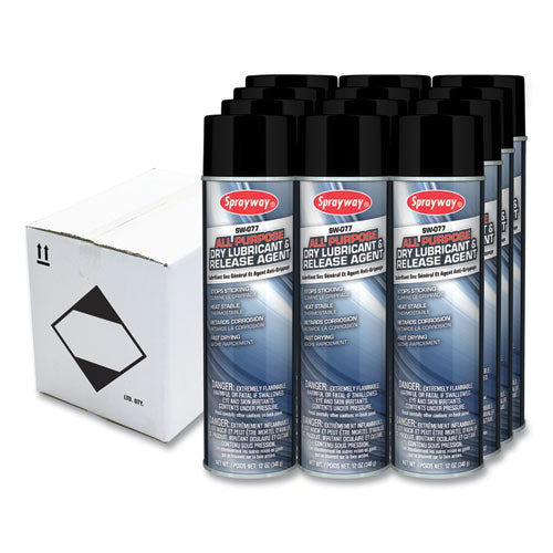 Sprayway All Purpose Dry Lubricant And Release Agent 12 Oz Dozen