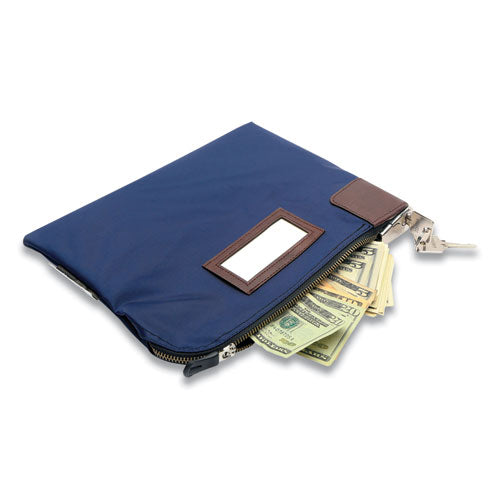 Honeywell Key Lock Deposit Bag With 2 Keys Vinyl 1.2x11.2x8.7  Navy Blue