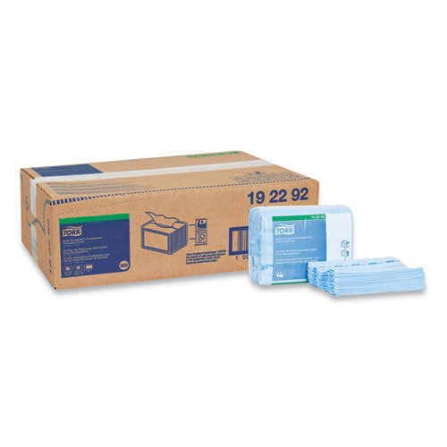 Tork Small Pack Foodservice Cloth 1-ply 11.75x14.75 Unscented Blue With Blue Stripe 50/poly Pack 4 Packs/Case