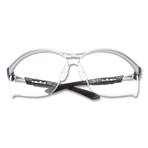 3M™ Bx Molded-in Diopter Safety Glasses +2.0 Diopter Strength Black/silver Plastic Frame Clear Polycarbonate Lens