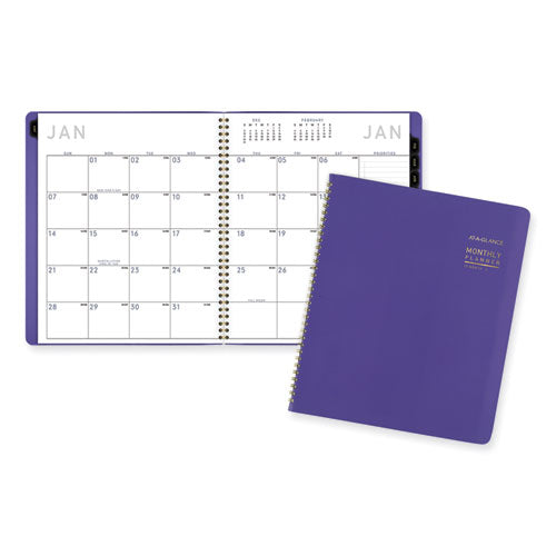 AT-A-GLANCE Contemporary Monthly Planner 11.38x9.63 Purple Cover 12-month (jan To Dec): 2024