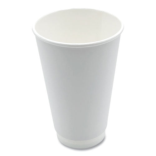 Boardwalk Paper Hot Cups Double-walled 16 Oz White 500/Case