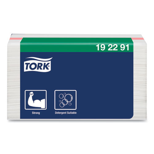 Tork Small Pack Foodservice Cloth 1-ply 11.75x14.75 Unscented White With Red Stripe 50/poly Pack 4 Packs/Case