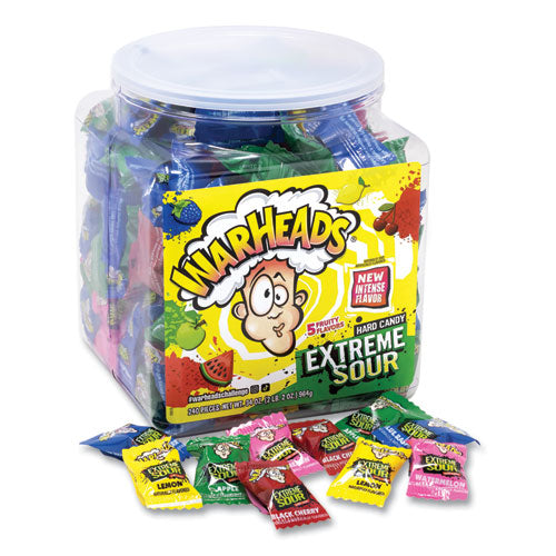 WARHEADS Xtreme Sour Hard Candy Assorted Flavors 34 Oz Tub Ships In 1-3 Business Days