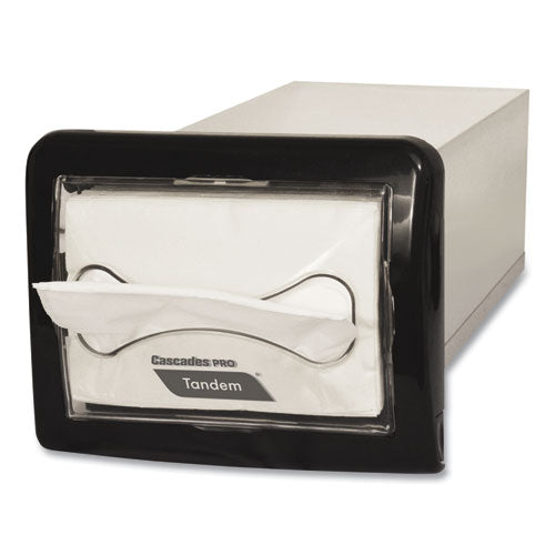 Cascades PRO Tandem In-counter Interfold Napkin Dispenser 8.63x18x6.5 Black