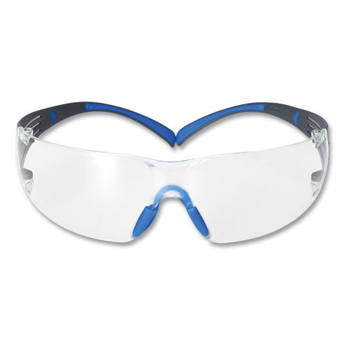 3M™ Securefit Protective Eyewear 400 Series Black/blue Plastic Frame Clear Polycarbonate Lens