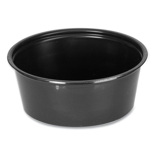 Fabri-Kal Portion Cups 3.25 Oz Black 250/sleeve 10 Sleeves/Case