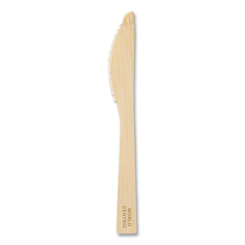 World Centric Bamboo Cutlery Knife 6.7" Natural 2000/Case