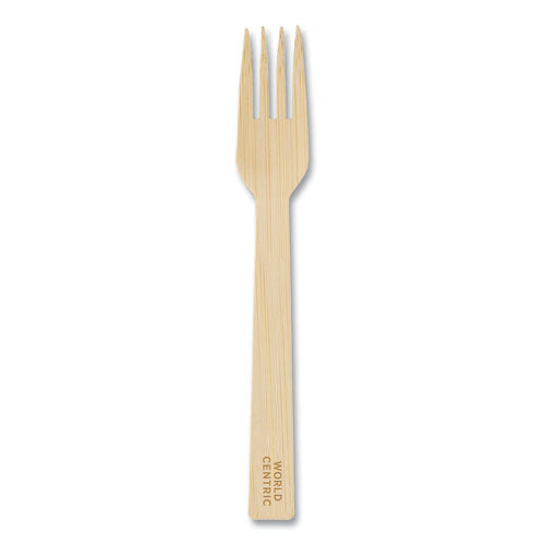 World Centric Bamboo Cutlery Fork 6.7" Natural 2000/Case