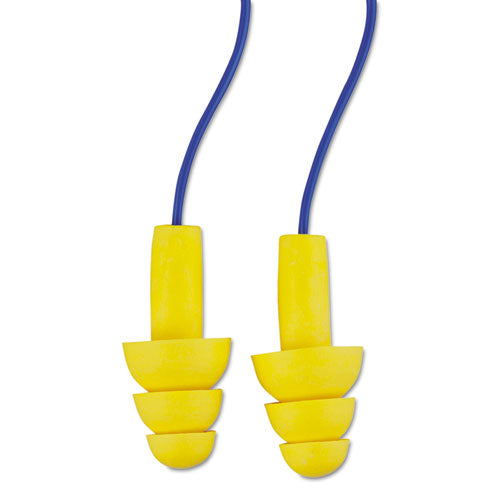 3M™ E-a-r Ultrafit Reusable Earplugs Corded 25 Db Nrr Blue/yellow 2000 Pairs