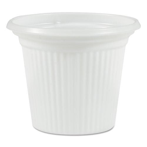 Plastifar Plastic Condiment Cups 0.75 Oz Translucent 250/sleeve 20 Sleeves/Case