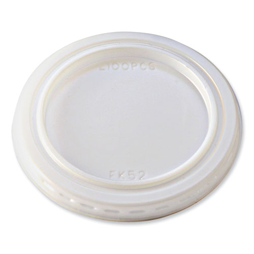 Fabri-Kal Portion Cup Lids Fits 1 Oz Squat Portion Cups Clear 125/sleeve 20 Sleeves/Case