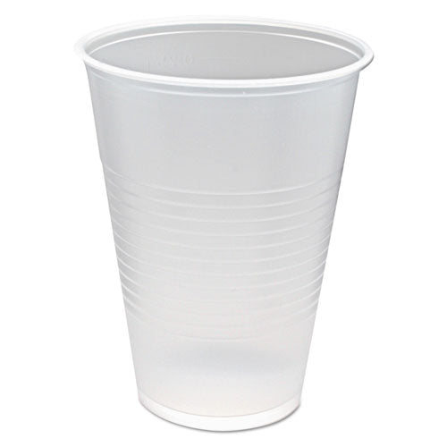Fabri-Kal Rk Ribbed Cold Drink Cups 10 Oz Clear 100/sleeve 25 Sleeves/Case