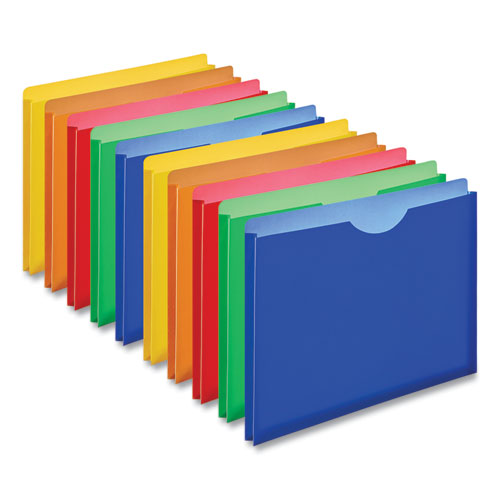 Universal Expanding Poly File Jackets 1 Section Straight Tab Letter ...
