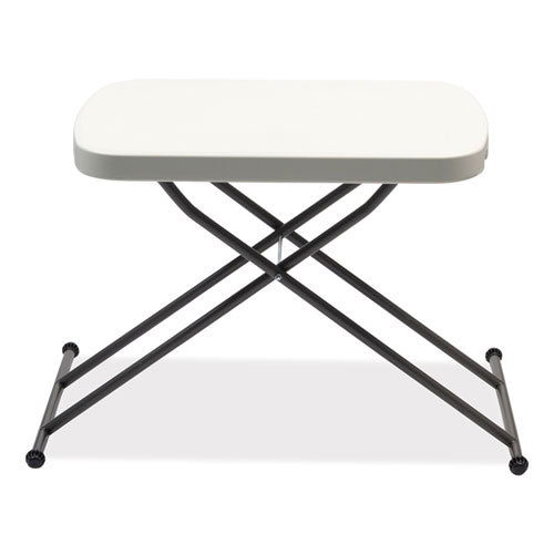 Alera Height-adjustable Personal Folding Table Rectangular 26.63"x25.5"x25" To 36" White Top Dark Gray Legs